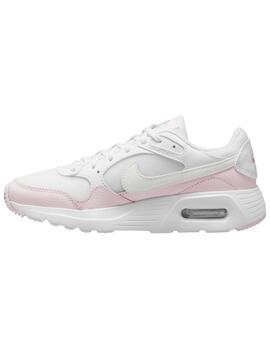 Zapatillas nike air max sc gs blanco rosa de niña.