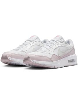 Zapatillas nike air max sc gs blanco rosa de niña.