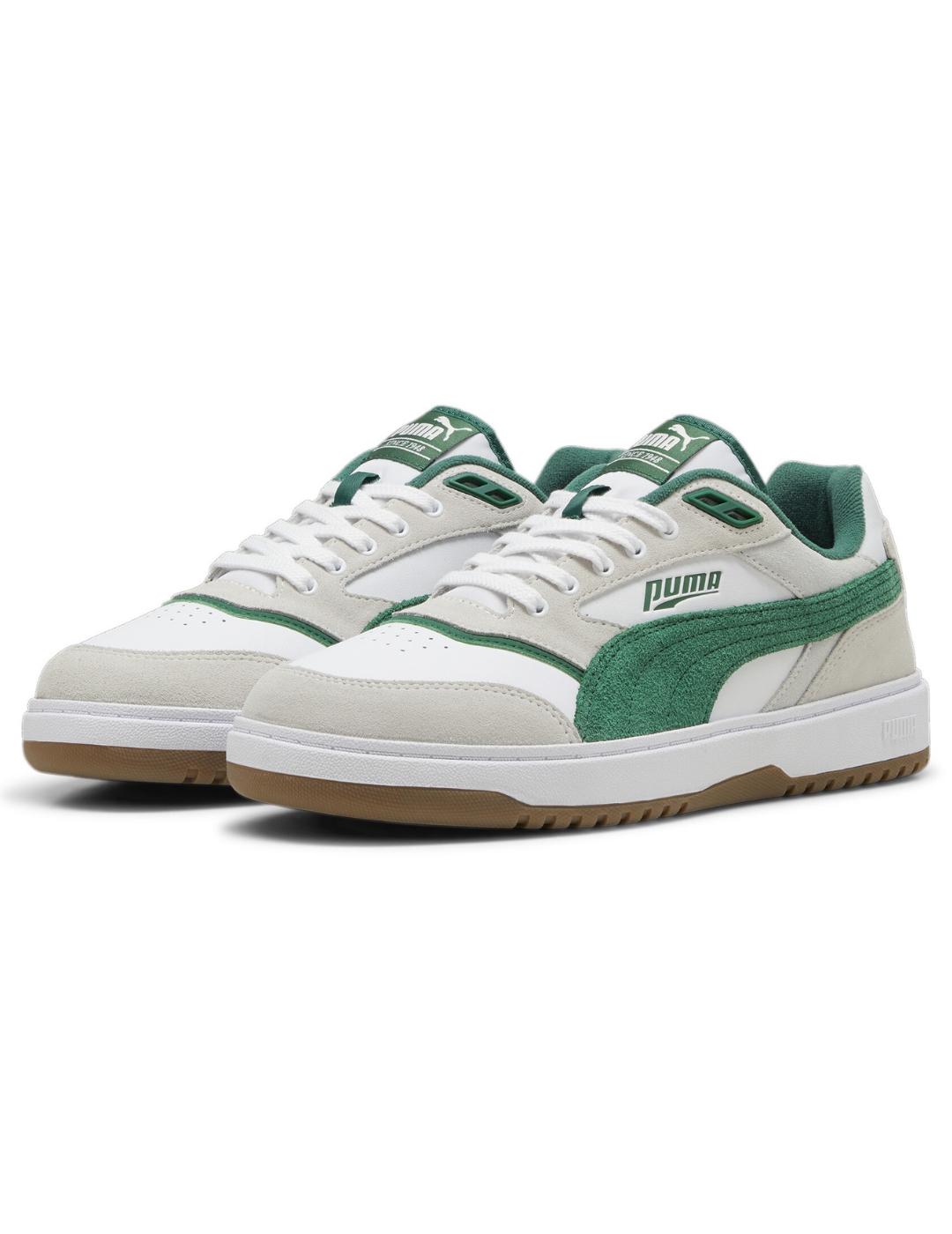 Zapatillas puma doublecourt prm blanco verde de hombre.