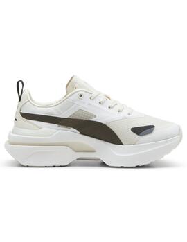 Zapatillas puma kosmo rider blanco beige de mujer.