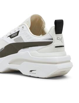 Zapatillas puma kosmo rider blanco beige de mujer.