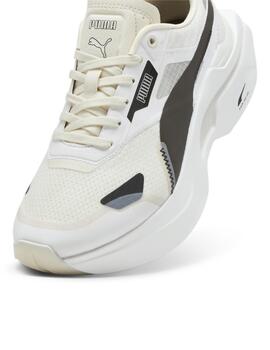 Zapatillas puma kosmo rider blanco beige de mujer.