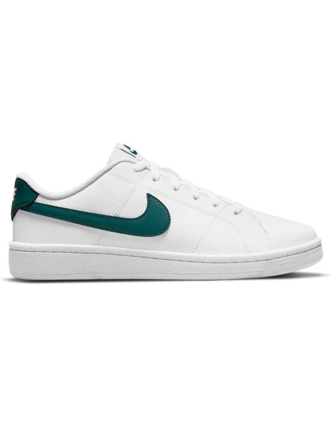 Zapatillas nike court royale 2 blanco verde de hombre.