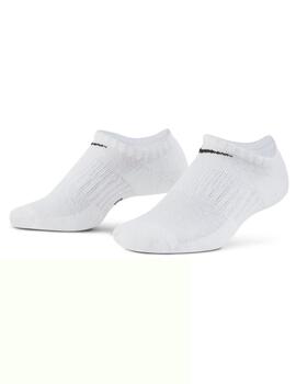 calcetines nike everyday cushioned bajos blanco unisex.