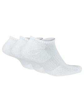 calcetines nike everyday cushioned bajos blanco unisex.