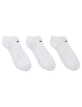 calcetines nike everyday cushioned bajos blanco unisex.