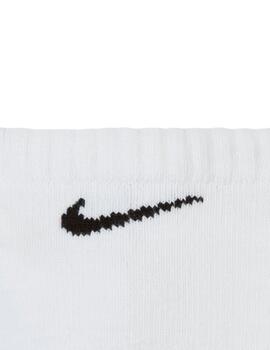 calcetines nike everyday cushioned bajos blanco unisex.