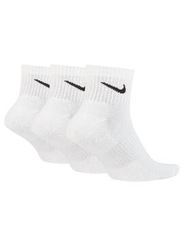 calcetines nike everyday cushioned media caña blanco unisex.