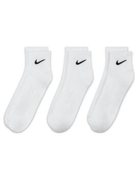 calcetines nike everyday cushioned media caña blanco unisex.