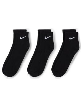 calcetines nike everyday cushioner media caña negro unisex.