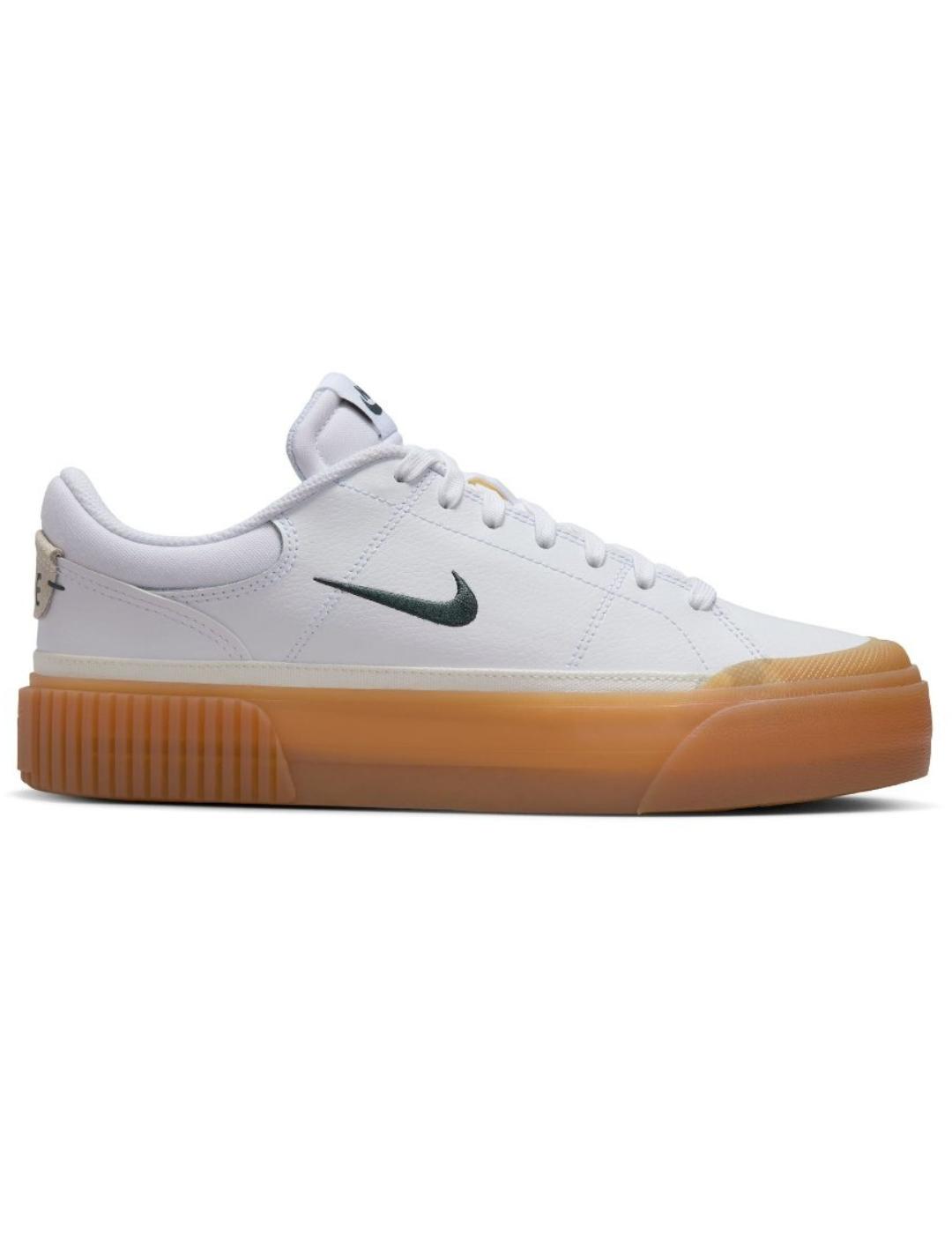 Zapatillas nike court legacy lift blanco caramelo de mujer.