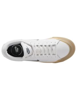 Zapatillas nike court legacy lift blanco caramelo de mujer.