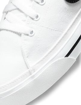 Zapatillas nike court legacy canvas blanco de hombre.