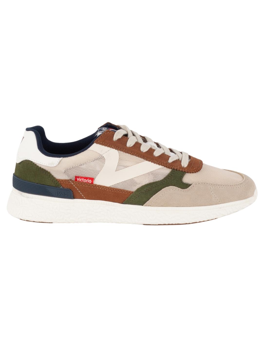 Zapatillas victoria 1985 anima sport retro beige de hombre.
