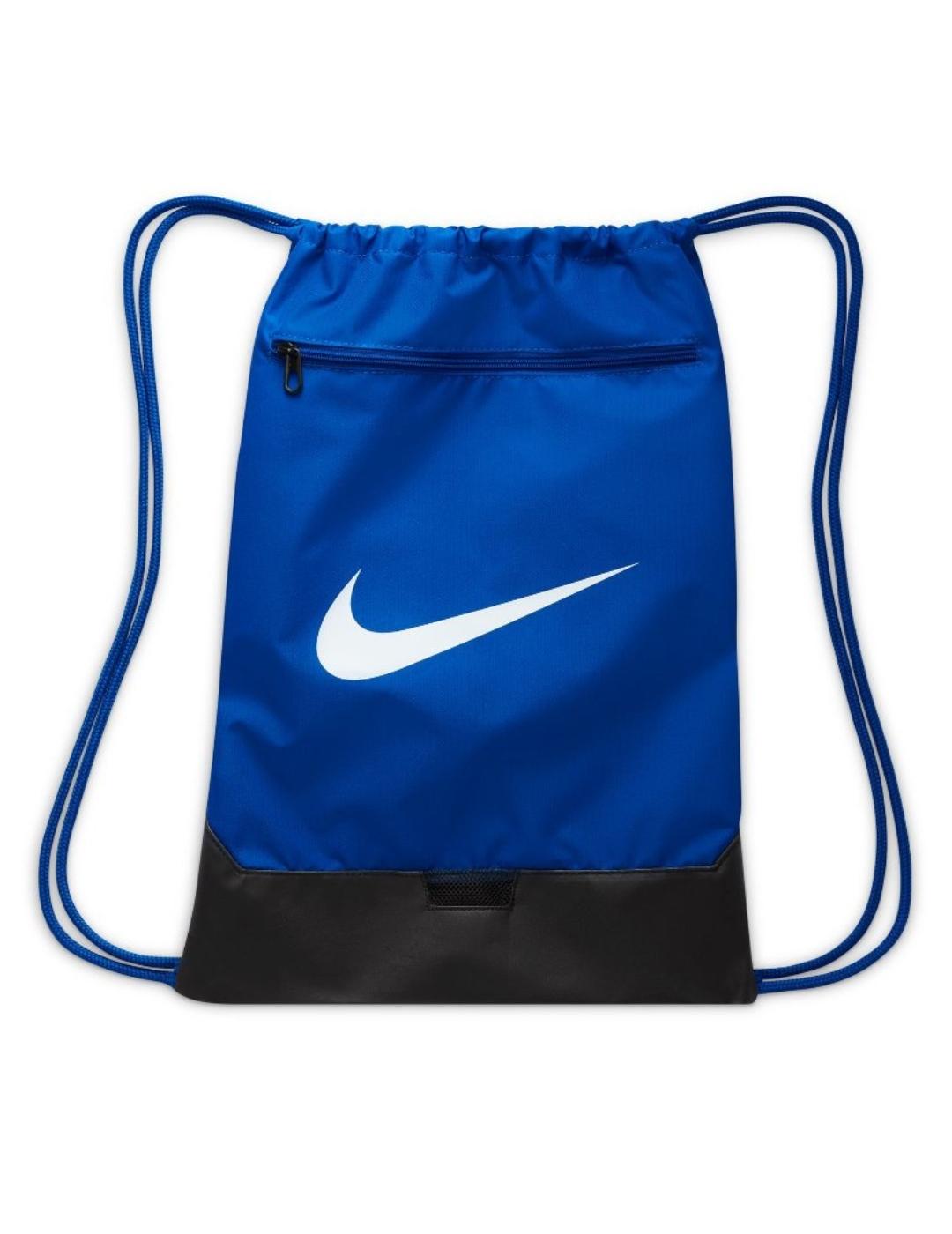 Gymsack nike brasilia 9.5 azul unisex.