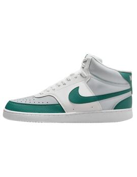 Zapatillas nike court vision mid blanco gris verde de hombre