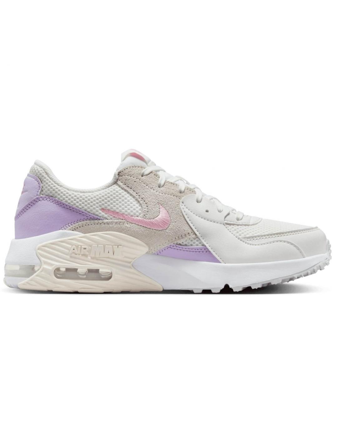 Zapatillas nike air max excce blanco violeta de mujer.