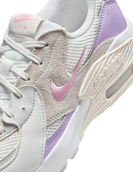 Zapatillas nike air max excce blanco violeta de mujer.