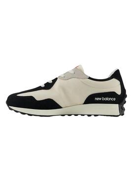 Zapatillas new balance gs327vl blanco negro rosa de niña.