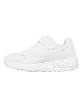 Zapatillas skechers uno lite vendox blanco de niño.