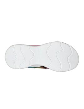 Zapatillas skechers wavy beams negro de niña.