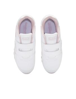 Zapatillas reebok royal rewind blanco rosa de niña.