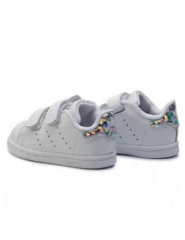 Zapatillas de Niño ADIDAS STAN SMITH PLATA BRILLO