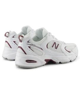 Zapatillas new balance u530csf blanco granate de mujer.