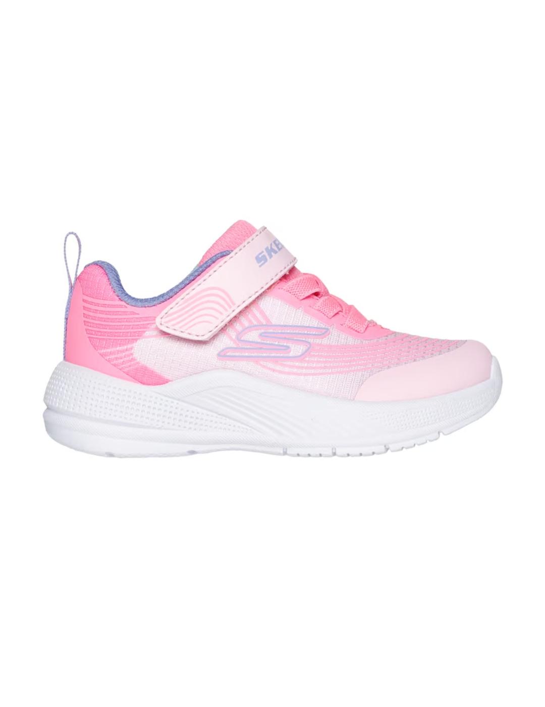 Zapatillas skechers microspec advance rosa de bebé.