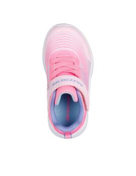 Zapatillas skechers microspec advance rosa de bebé.