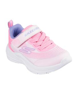 Zapatillas skechers microspec advance rosa de bebé.