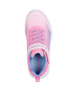 Zapatillas skechers microspec advance rosa de niña.