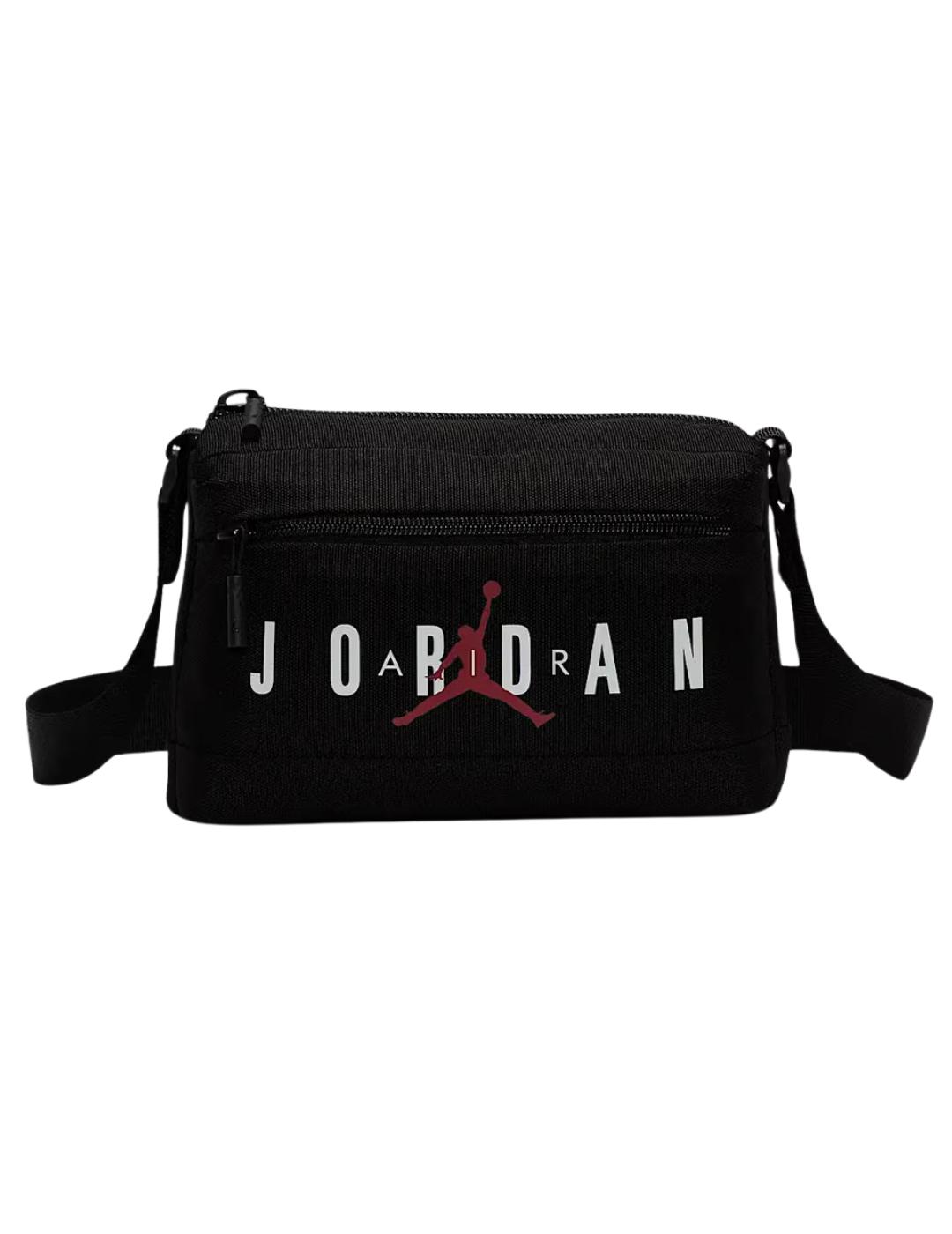 Bolso bandolera jordan jumpman negro unisex.