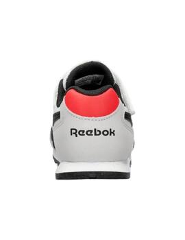 Zapatillas reebok glide elastic blanco negro de bebé.