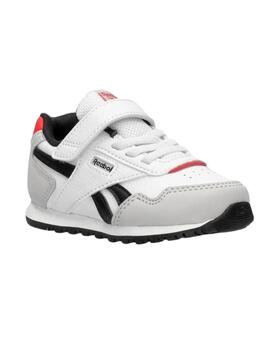 Zapatillas reebok glide elastic blanco negro de bebé.