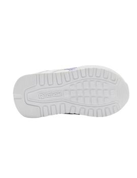 Zapatillas reebok glide elastic blanco violeta de bebé.