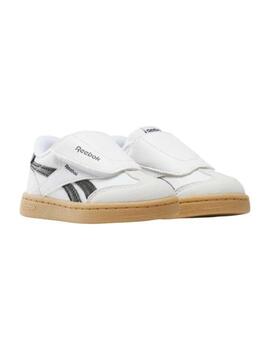 Zapatillas reebok smash edge blanco negro de bebé.