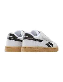 Zapatillas reebok smash edge blanco negro de bebé.