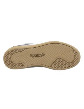 Zapatillas reebok smash edge elastic blanco negro de niño.