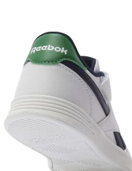 Zapatillas reebok court advance elastic  blanco azul de niño