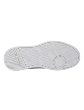 Zapatillas reebok court advance elastic blanco dorado niña.