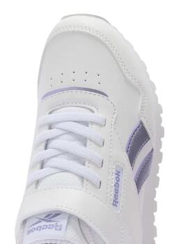 Zapatillas reebok glide elastic blanco violeta de niña.