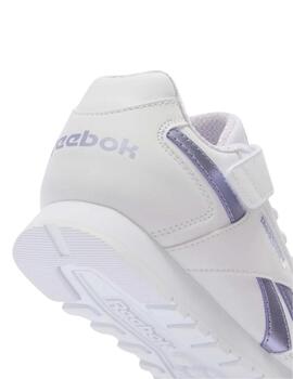 Zapatillas reebok glide elastic blanco violeta de niña.