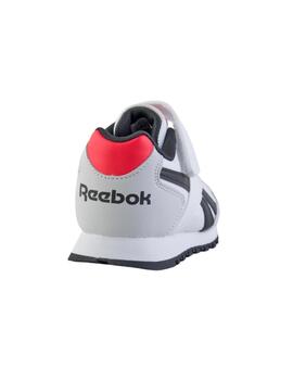 Zapatillas reebok glide elastic blanco negro de niño.