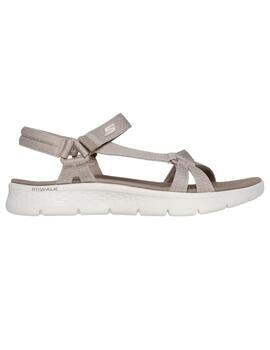 Sandalias go walk flex sublime beige de mujer.