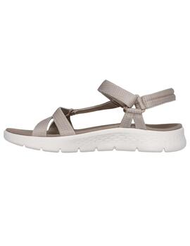 Sandalias go walk flex sublime beige de mujer.
