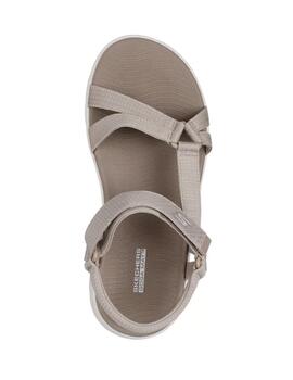 Sandalias go walk flex sublime beige de mujer.