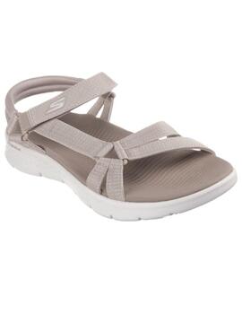 Sandalias go walk flex sublime beige de mujer.