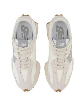 Zapatillas new balance u327lt blanco gris de mujer.