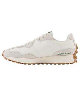 Zapatillas new balance u327lx  blanco verde de mujer.
